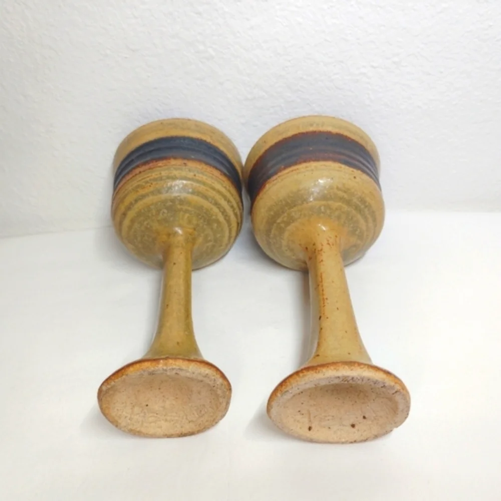 Vintage Marj Peeler Pottery Goblets Cups Chalices Bohemian
